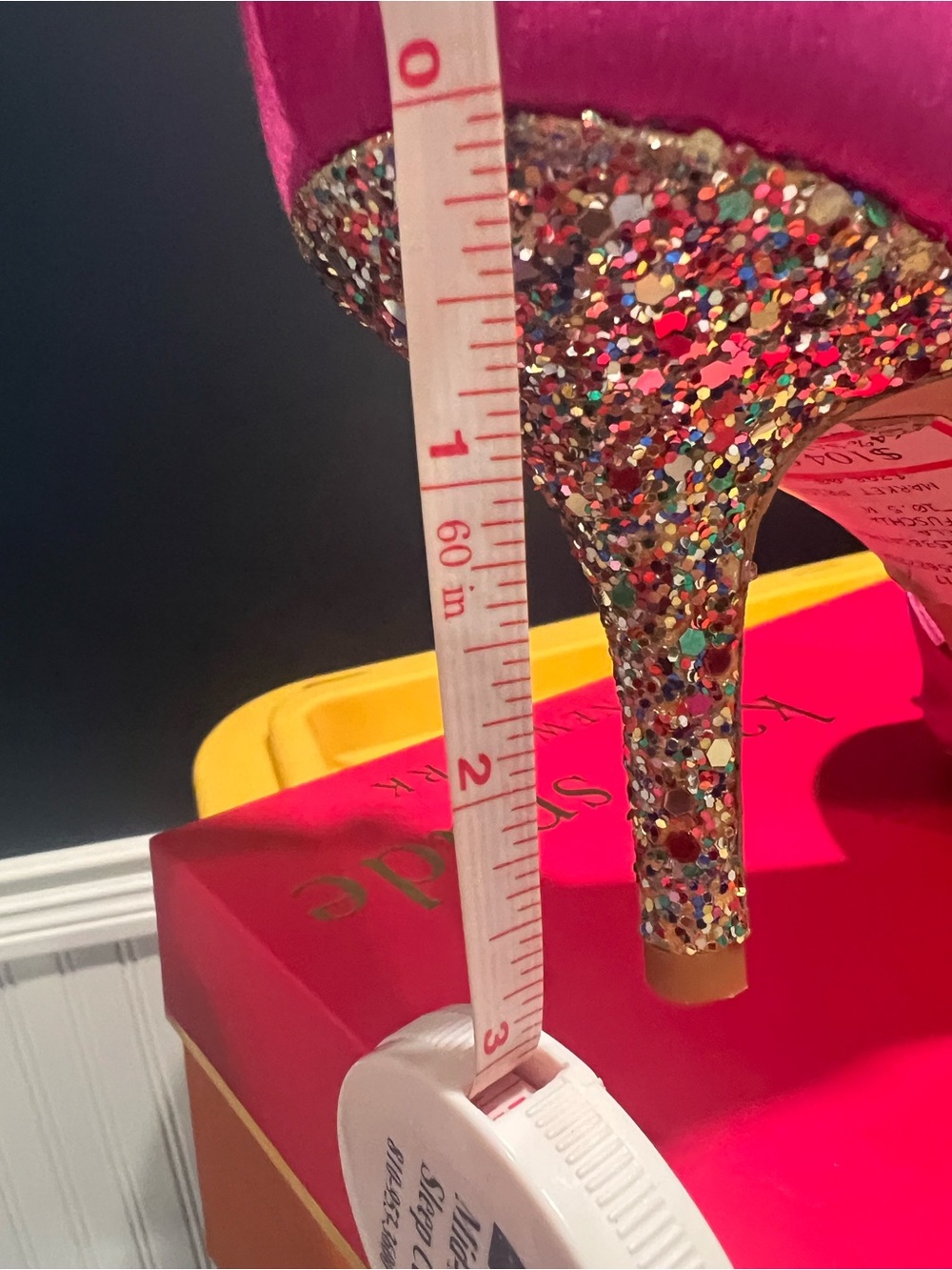 kate spade bright fuchsia satin peep-toe heels with bow - Picture 5 of 6